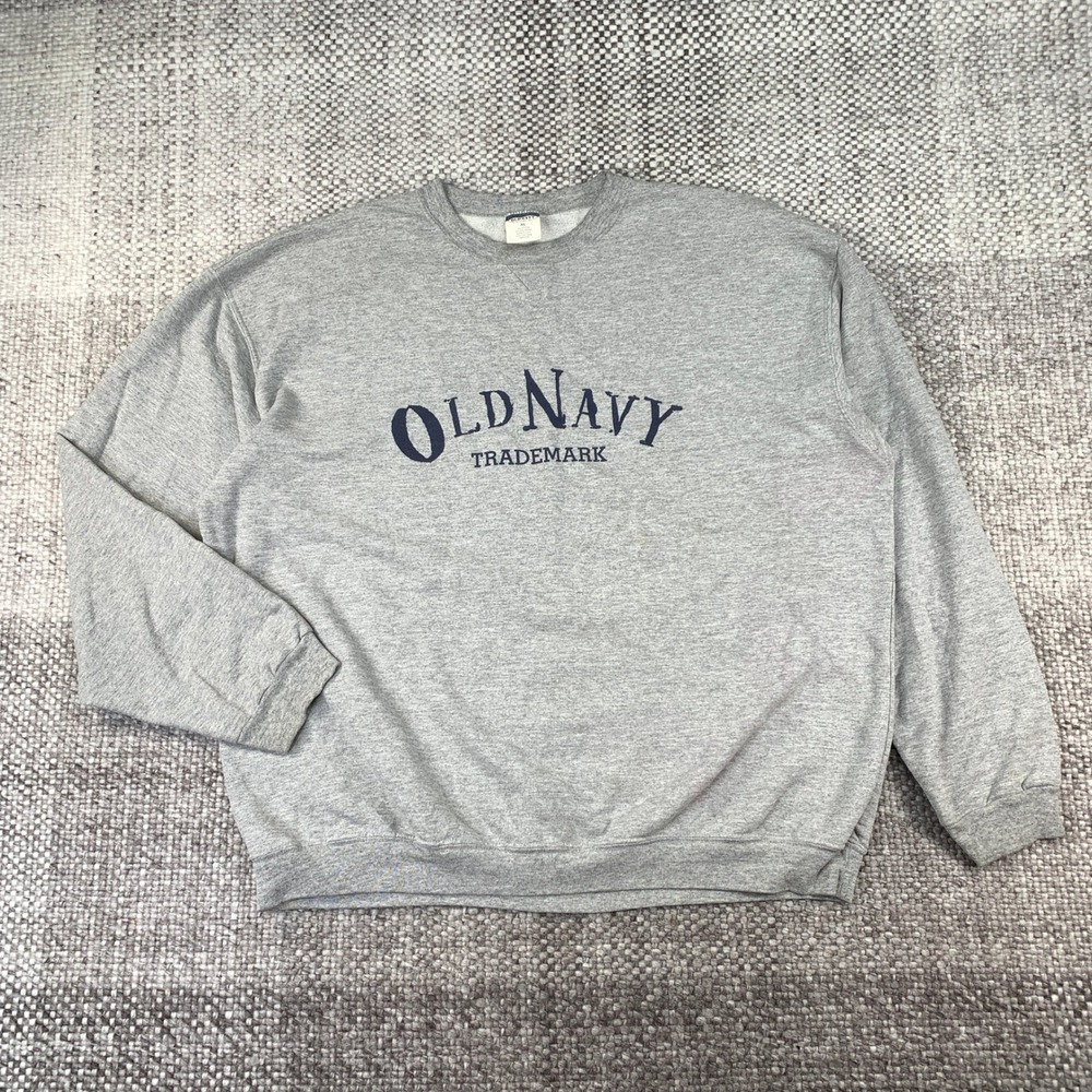 Old Navy Sweatshirt Mens XL Gray Vintage Graphic Pullover Made in USA